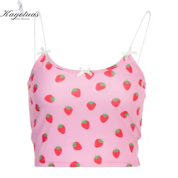 Kayotuas Women Korean Style Solid Strappy Crop Top Summer