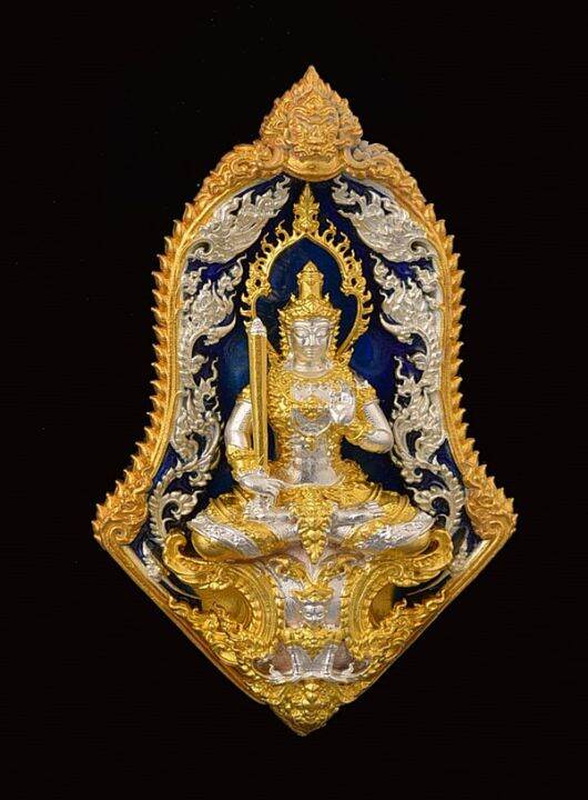 พระไพรศรพณ์-ท้าวเวสสุวรรณ-รุ่นประทานพร-สำนักงานอัยการภาค4จัดสร้าง-ปลุกเสกหลวงพ่ออิฎฐ์-วัดจุฬามณี-รายการที่-5-เนื้อบรอนซ์2kลงยาน้ำเงิน-no-642