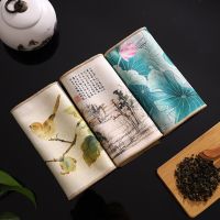 2Pcs Chinese Painted Thick Tea Towel Super Absorbent High-End Tea Set Accessory Table Mat Household Professional Rag Tea Napkin