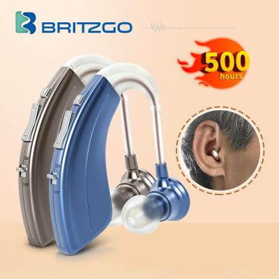 ZZOOI Britzgo Battery Life 500 Hours Hearing Aids Mini Wireless Digital Audio Sound Amplifier Hearing Aid For The Elderly Deafness