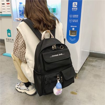 high school student school bag female Korean high school college student large capacity backpack ins girl backpack