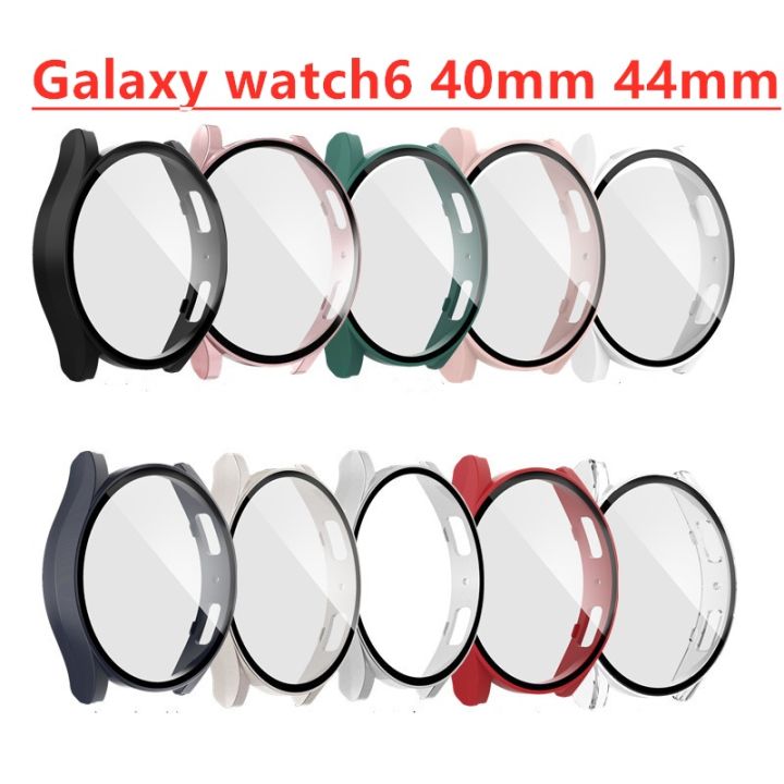 เปลือกขอบแข็งสำหรับ-samsung-galaxy-watch6-40มม-44มม-ฝาครอบป้องกันฟิล์มป้องกันนาฬิกาอุปกรณ์เสริมเคสสำหรับ-galaxy-6-44มม-40มม