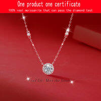 GRA ได้รับการรับรอง1กะรัต Moissanite สร้อยคอสำหรับผู้หญิง D สี VVS1จี้เงินแท้925ของขวัญงานแต่งงานเครื่องประดับพรีเมี่ยม