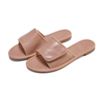 KM-ROYA New Stone Pattern Summer Slippers Large Size 42 Ladies Flat Casual Shoes Beach Slide Flip Flops Women Sandal Slipper