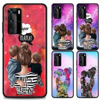 Super Mom Baby Girl Boy Cell Phone Case for Huawei P Smart Z 2019 P30 P40 P20 Pro Mate 20 Lite P10 Mobile Phones Cover Shell