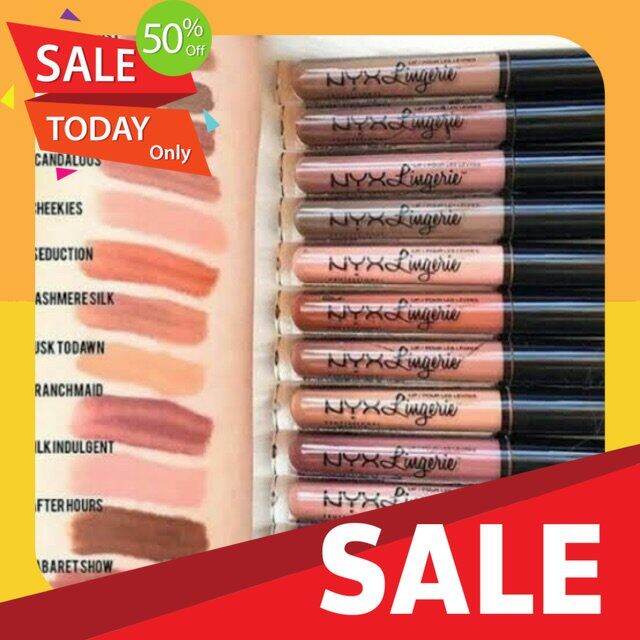 ลิปสติก-ลิปสติกติดทน-ลิปสติกฉ่ำวาว-saleจนกว่าจะหมด-สีมีเท่าที่ลงนะคะ-nyx-lip-lingerie-lipstick-ขนาด-4ml