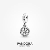 Official Store Pandora Sparkling Snowflake Circle Dangle Charm