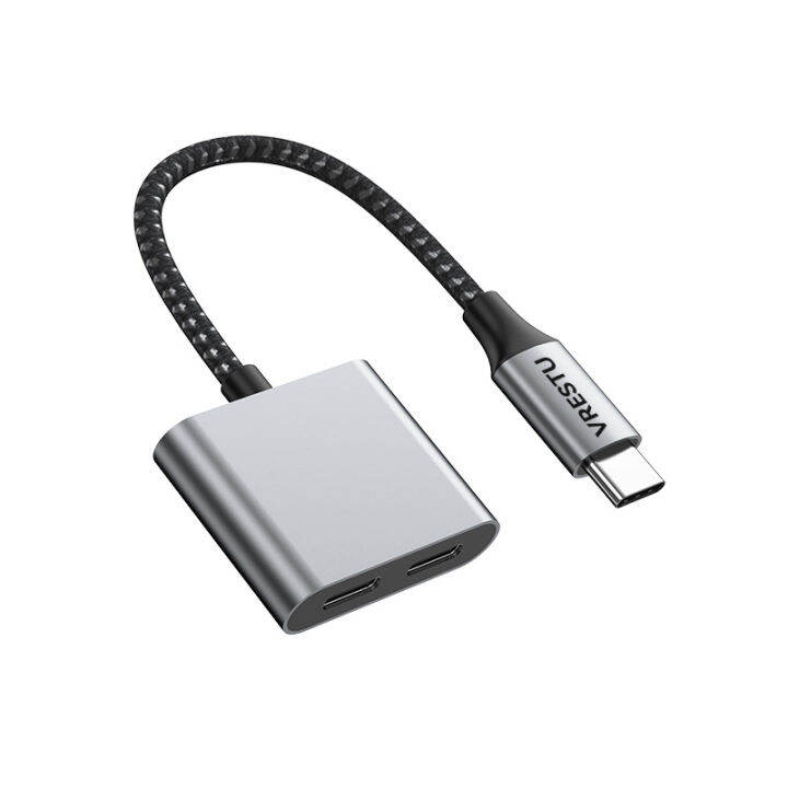 2-in-1-pd30w-usb-type-c-เพื่อ-dual-usb-c-หูฟังอะแดปเตอร์สำหรับหัวเว่ยซัมซุง-pro-pixel-6-mi12-qc-pd-3-0แปลง