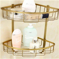 Antique Bronze Corner Basket Shelf Brushed Space aluminum Bathroom Accessories Product 1-2-3 Layer s