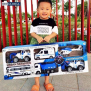 Bộ 6 xe cảnh sát cỡ đại sản phẩm cao cấp cho bé,xe đồ chơi cảnh sát