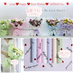 10pcs GC Lv Wrapping Paper Waterproof Bouquet Flower Florist Paper