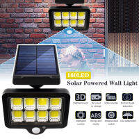 Solar Wall Light Outdoors Motion Sensor Waterproof Garden Porch Light with 160COB for Garden Lawn Indoors