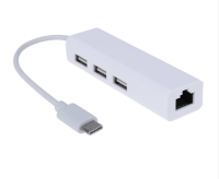 USB HUB LAN Adapter 100M Ethernet RJ45 + USB 2.0 HUB สำหรับ MacBook 12 Macbook Air Pro 13 15 แล็ปท็อป 100M เครือข่ายอะแดปเตอร์