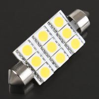 ELEC หลอดไฟภายในอาคารไฟหลอดไฟ LED สีวอร์มไวท์1W DC 12V 9 SMD 3528