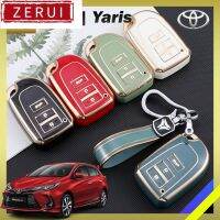 เคสหุ้มกุญแจรถ ZR สำหรับโตโยต้า Vios Yaris Sarung Kunci Kereta Keyless Protection TPU Premium พิสูจน์แล้ว