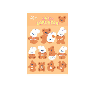 Decorative Label Stick Sticker Korean DIY Kawaii Album Cake Bear Lovely Scrapbooking