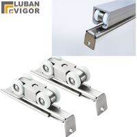 304 Stainless Steel Hardware Slide Doors Pulley Hanger Roller Hanging Rail Track Nylon Wheels Silent And High Load-Bea