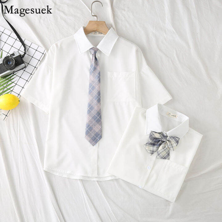 women-summer-blouses-shirt-short-sleeve-solid-white-blouse-tops-with-tie-bow-korean-style-female-shirts-lapel-blusas-13520