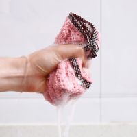 Household Kitchen Dish Cloths Cleaning cloth Double-Sided Solid Color Thick Coral Fleece Absorbent Rag