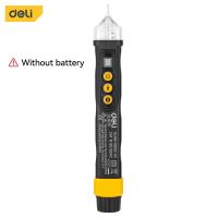 Deli Electronic Contactless Test Pen 1000V AC Power Supply Voltage Tester Pen LED Light Test Pen Electrician Tools