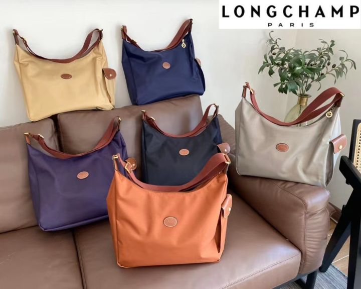 100% original Longchamp new HOBO nylon messenger bag Women's retro mailman  bag Casual shoulder bag Large capacity mother baby bag