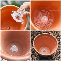 12pcs Leakproof Flower Pot Hole Mesh Cup Conical Bonsai Pot Bottom Coniform Grid Mat Bottom Net Drain Hole Pad Breathable Cup