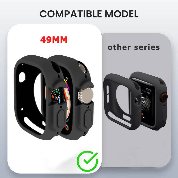 ชุดไนลอน-สายซิลิโคน-สายรัดซิลิโคน-เคสสำหรับ-apple-watch-49มม-พิเศษ8-7-45มม-41มม-se-6-5-44มม-40มม-42มม-อุปกรณ์นาฬิกาข้อมือสมาร์ทวอช