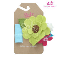 SATI-ผ้าคาดผม-LRR. MIX FLOWER BLUE HEADBAND-HB044