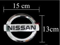 โลโก้ นิสสัน งานพลาสติก ชุบโครเมี่ยม 15 * 13 cm Nissan Frontier Navara D21 D40 Pickup Truck  Rear Tailgate Emblem Badge