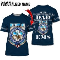 [เสื้อยืด Cloud Sense]    T SHIRT    Emergency Medical Service EMS 3D Printed Slim T-Shirt