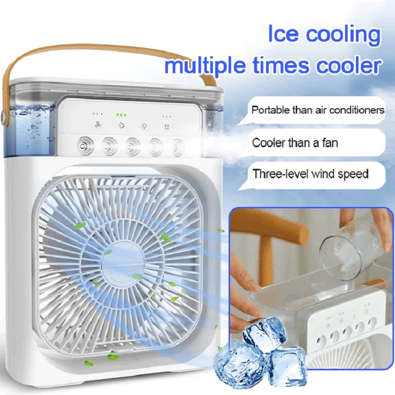 Fan that uses store ice to cool