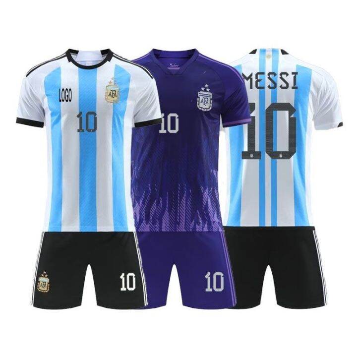 3-star-lionel-messi-argentina-national-team-home-and-away-2022-10-jersey-adult-childrens-game-of-football-clothing-customization