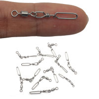 10 pcs สายยาวคลิป Snap Rolling Swivel Lock Snap Connector Tackle เครื่องมือ Rolling หมุนสำหรับ Fishhook Lure อุปกรณ์ตกปลา-SLPPP STORE