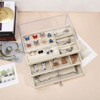 Three layers Plastic Jewelry Box Jewelry Storage Box Jewelry Display Ring Earrings Necklace Acrylic Organizer jewlery holder