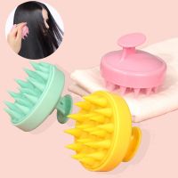 1pc Silicone Scalp Massage Comb Handheld Round Soft Shampoo Brush Portable Hair Clean Tool Hair Care Women Beauty Bathroom Combs