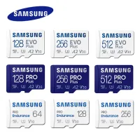 C10การ์ดความจำบัตร TF ความเร็วสูง UHS-I 64GB ของแท้ของ SAMSUNG ไมโครเอสดี Tf Cards128gb 256GB 512GB U3 4K สำหรับกล้องโดรนโทรศัพท์