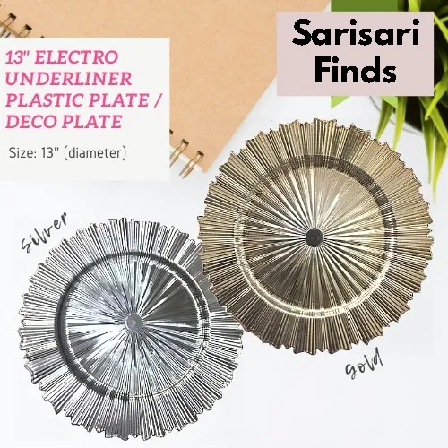13" Gold/Silver Electro or Round Underliner Plate/ Charger Plate