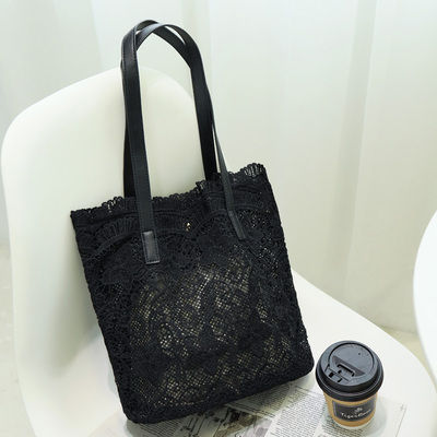 SUMMER Bohemian Straw Bags Purses Handbags women handbag Top-Handle large capacity Rattan Bucket Bag beach Lace totes bag B41-48