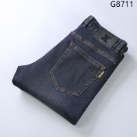 [FREE SHIPPING] 3D Printing Wash Water Straight Fit Business Commuter Mens Jeans