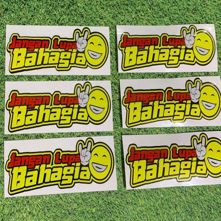 STICKER CUTTING JANGAN LUPA BAHAGIA | Lazada Indonesia
