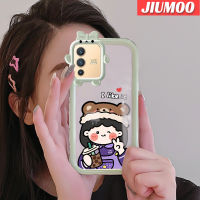 เคส JIUMOO สำหรับ VIVO V23 5G S12 5G V23i 5G เคสการ์ตูนเด็กผู้หญิงสีสันสดใสรูปมอนสเตอร์กล้องนิ่มสำหรับเลนส์กันกระแทกแบบใสเคสมือถือป้องกันซิลิโคนเรียบง่ายปลอกความคิดสร้างสรรค์โปร่งใส