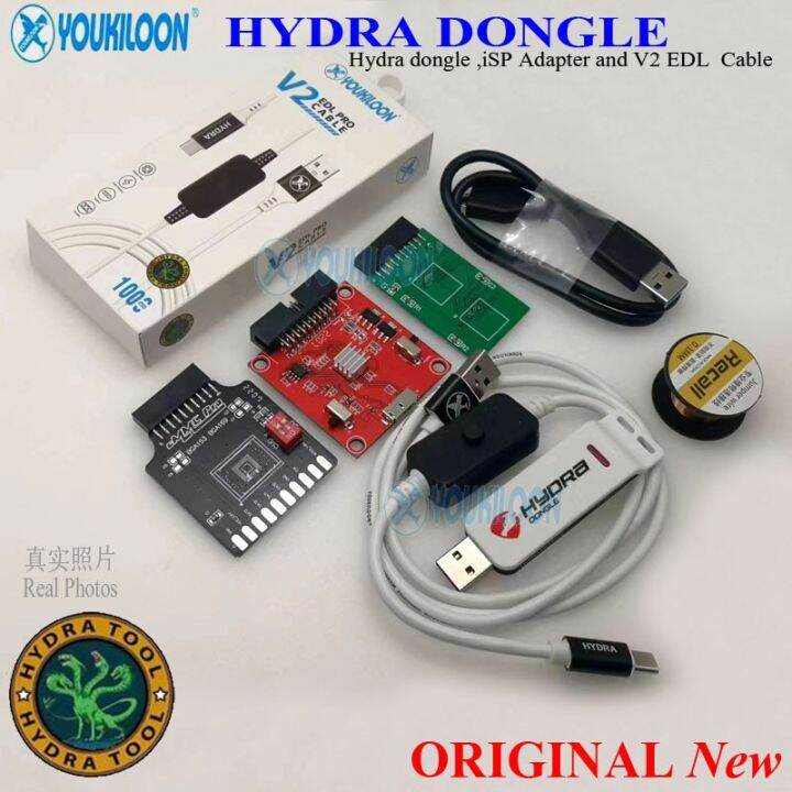 2023 Original New Hydra Dongle+V2 EDL Cable + EMMC ISP Adapters Tool ...