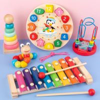 Montessori Baby Early Learning Toys For Children Kids Colorful Wooden Blocks Music Enlightenment Educational Toys Birthday Gifts