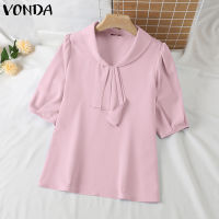 (จัดส่งฟรี)Fancystyle VONDA เสื้อหนาสาวออฟฟิศเป็นทางการ OL ทำงานคอวีเสื้อมีจีบ #2