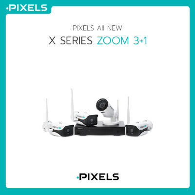[Free ฮาร์ดดิสก์ HDD 1 TB] PIXELS ALL NEW X SERIES ZOOM 3+1 กล้องวงจรปิดไร้สาย หมุนได้ 180° ซูมไกล 4 เท่า พูดโต้ตอบฟังเสียง ความละเอียดคมชัด 3 ล้านพิกเซล
