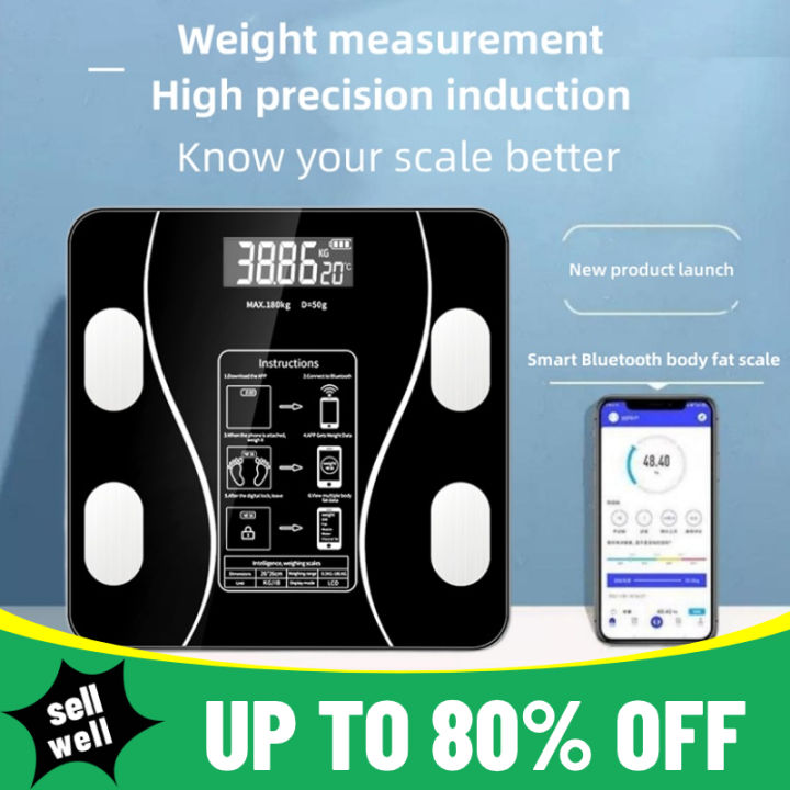Weight Scale Bluetooth Smart Scales Digital Body Fat Scales with iOS &  Android APP and Body