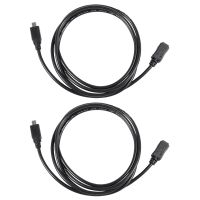 2pcs 1.5M Mini USB B 5Pin Male to Female Extension Cable Cord Adapter Black