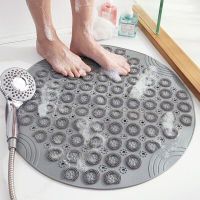 Non-Slip Bath Mat Safety Shower Bathroom Mat With Drain Hole Massage Foot Pad