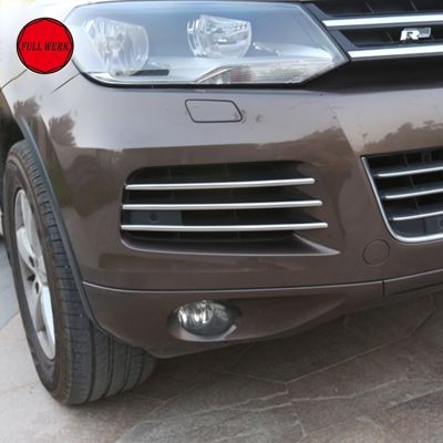 【YF】 Front Fog Light Lamp Stainless Steel Trim Cover Stickers for VW Touareg 2011-2015 Decoration Accessories Car Styling