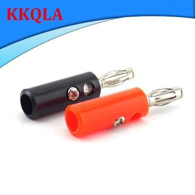 QKKQLA 10pcs 4mm Audio Speaker Screw Banana Plugs Connectors Solderless Black Red Color DIY Wholesale Banana Plugs Connector